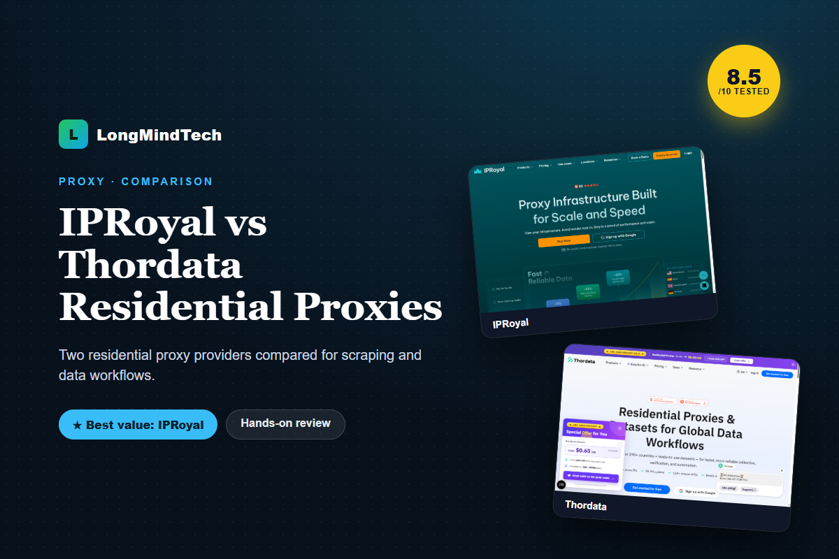 IPRoyal vs Thordata: Residential Proxies