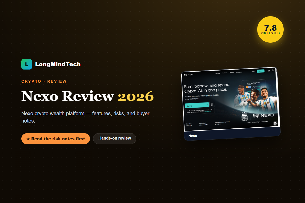 Nexo Review 2026: Crypto Platform Risks, Features, and Buyer Notes