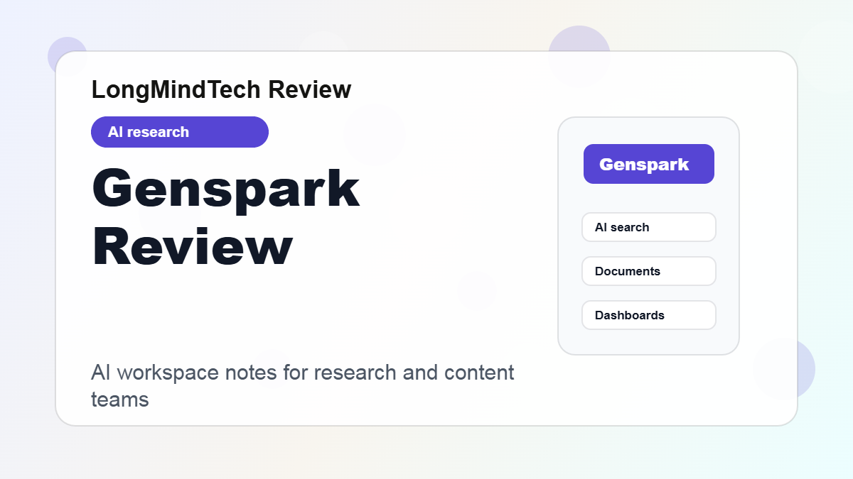 Genspark review cover for AI workspace buyers