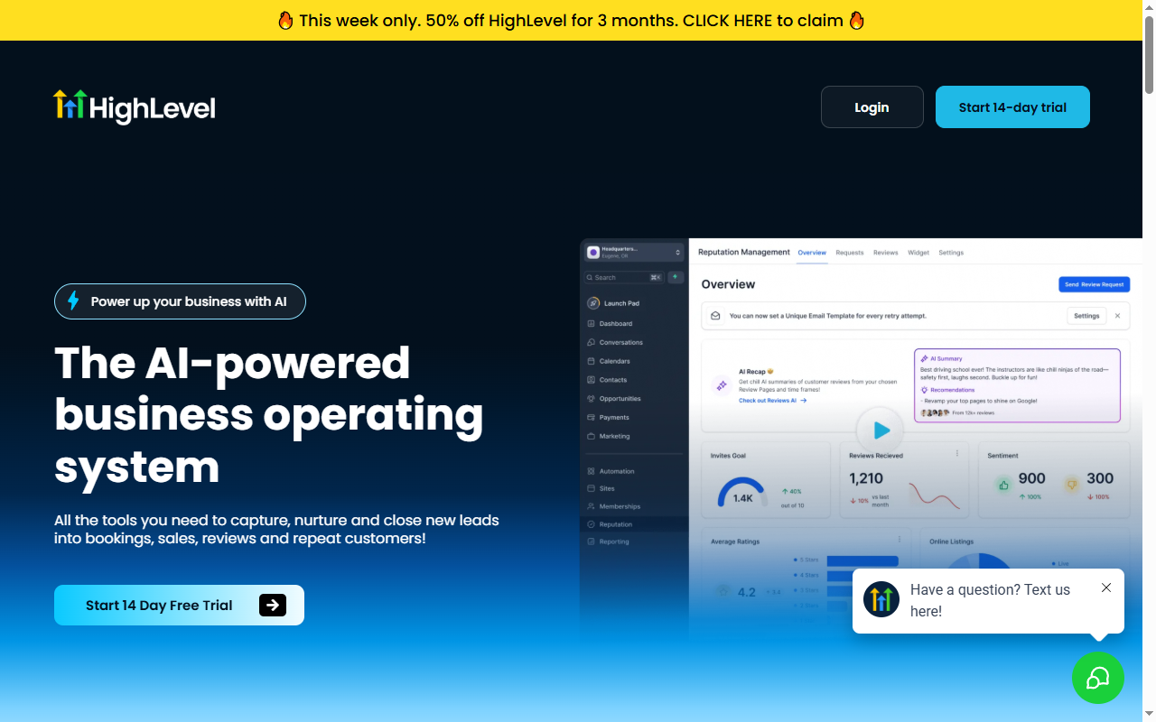 GoHighLevel all-in-one CRM