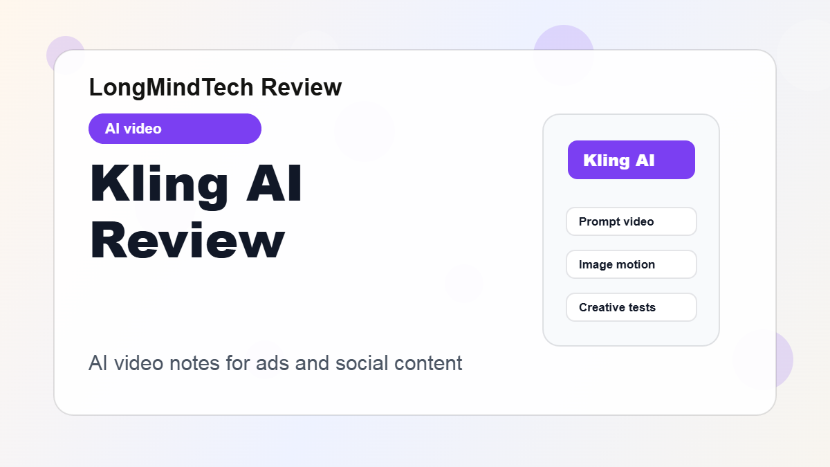 Kling AI review cover for AI video generator buyers