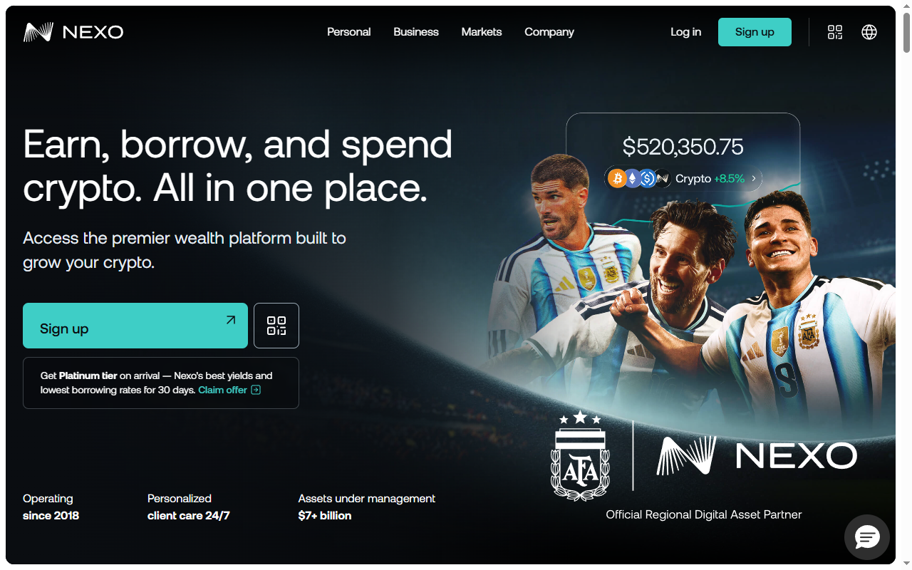 Nexo crypto wealth platform